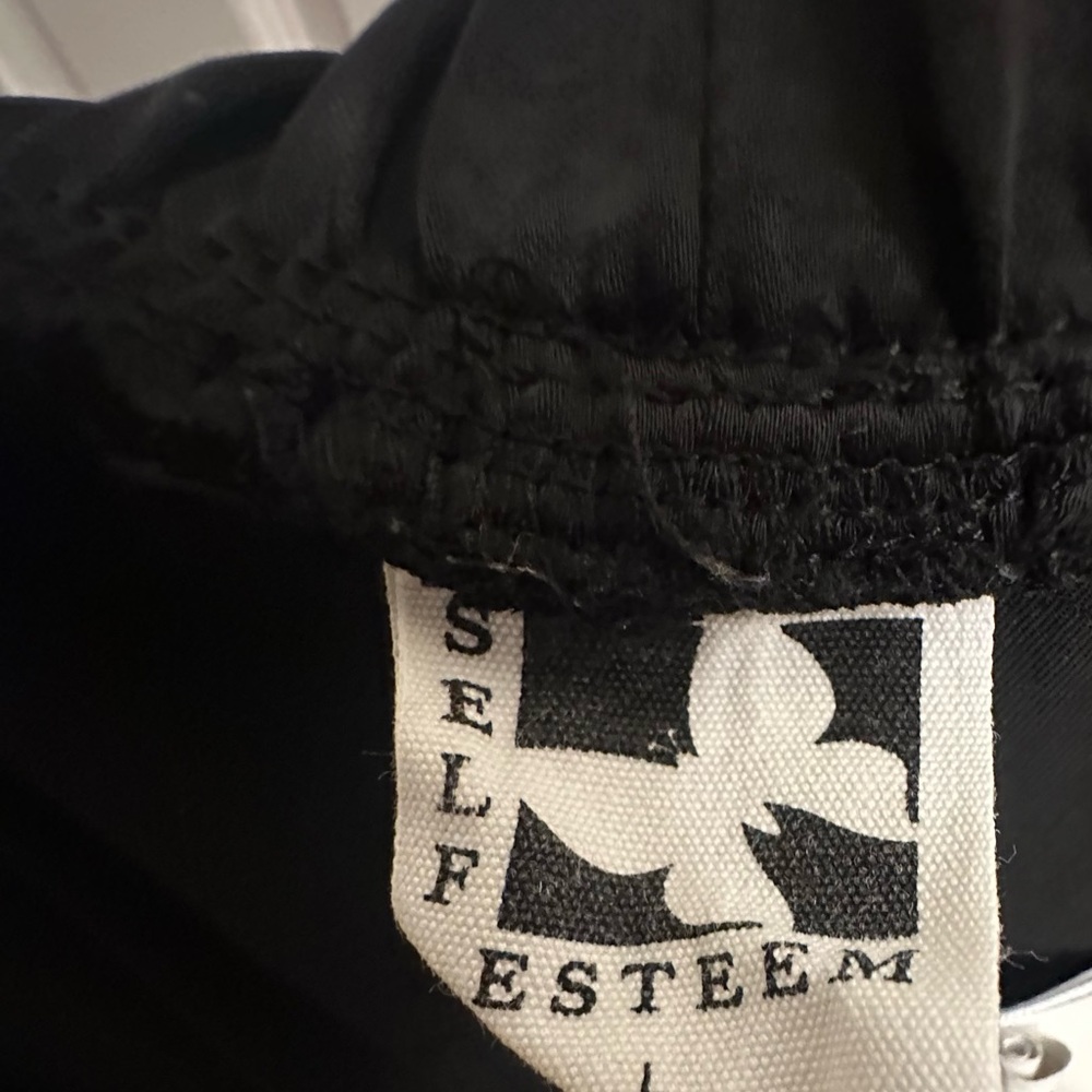 Self Esteem Size Large Girls Black Satin Cargo Pants - Picture 3 of 5